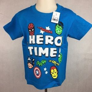 Hero Time Marvel T Shirt Blue 3T The Avengers